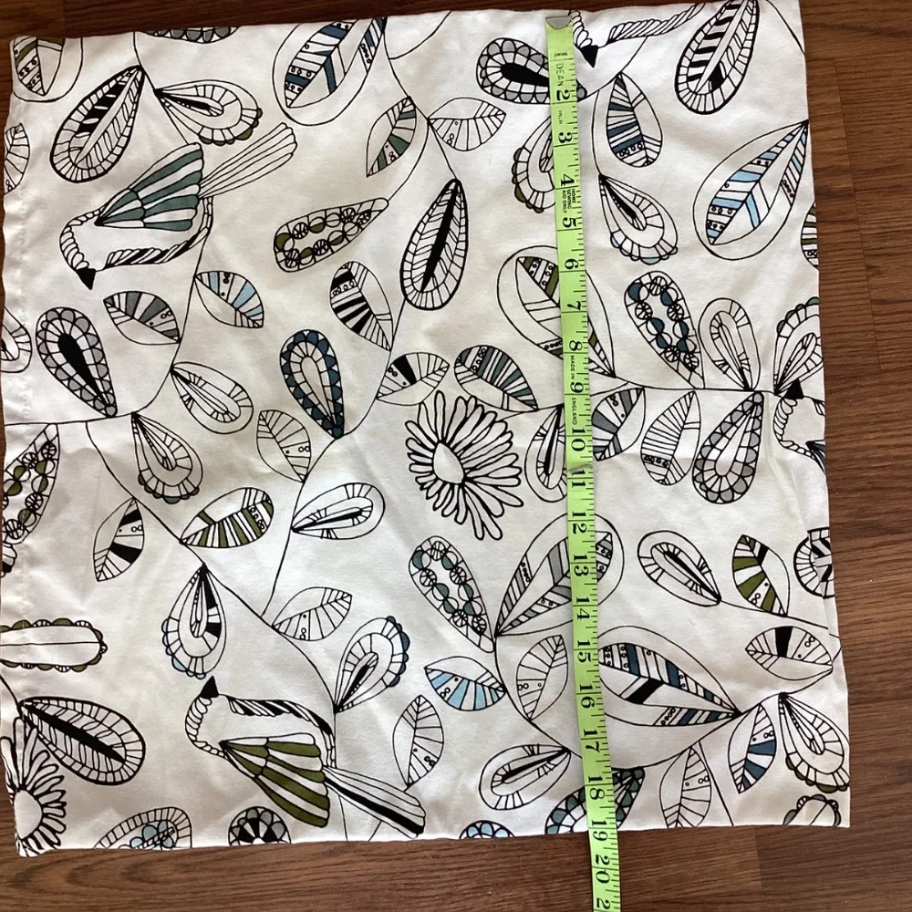 IKEA SNABBVINGE Cushion Covers 20x20” Set of 4 Black White Blue Olive Birds MINT